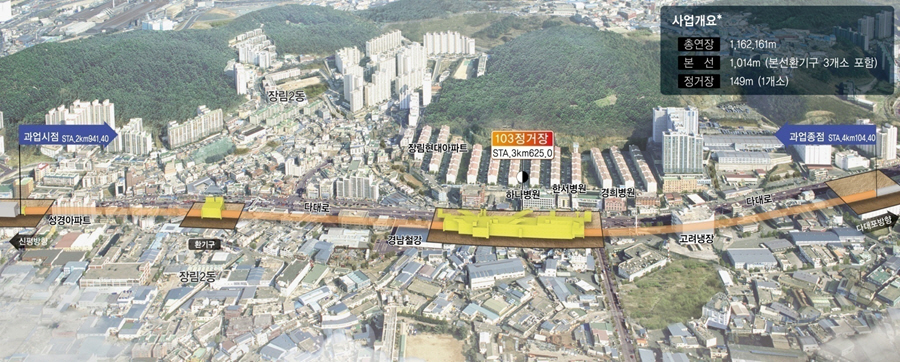 부산지하철 1호선 연장(다대구간) 3공구 건설공사 전면책임감리용역